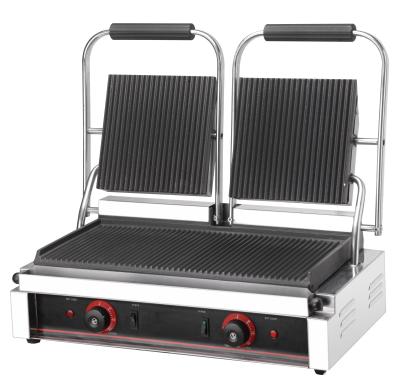 China Household Electric Panini Contact Grill Sandwich Press with Double Heads 220V Voltage for sale