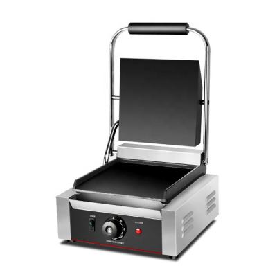 China Non-stick Electric Press Grill Full Flat Grill Type for Commercial Grilled Sandwiches for sale