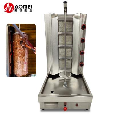 China High Power Grill Meat Fast and Efficiently with 4 Burner Gas Chicken Shawarma Machine for sale