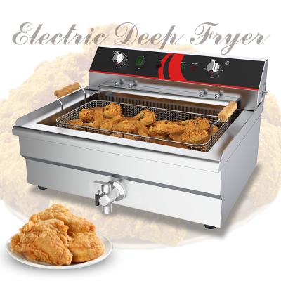 China Control de tiempo Fritar eléctrico Fuente de alimentación Eléctrica de acero inoxidable máquina de patatas fritas en venta