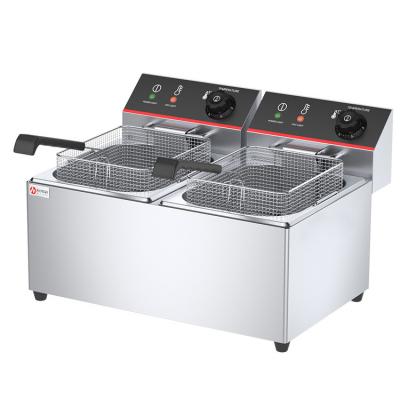 Cina 8L Double Tanks Countertop Deep Fryer per la frittura elettrica delle patatine in vendita