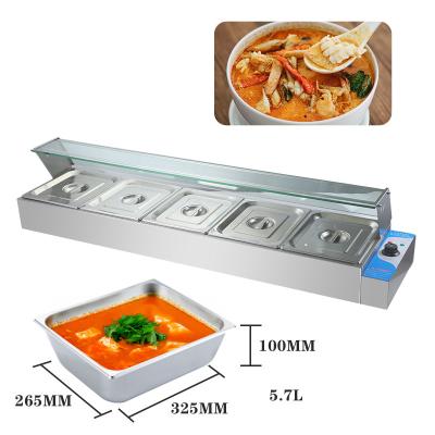 China Fast Food Electric Buffet Bain Marie with Stainless Steel Material at 1440*350*305mm for sale