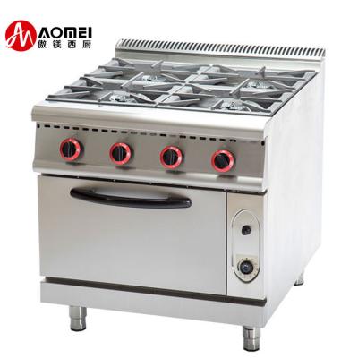 China Commercial Kitchen Traditional Private Mold 4-Burner Gas Range with Gas Baking Oven for sale