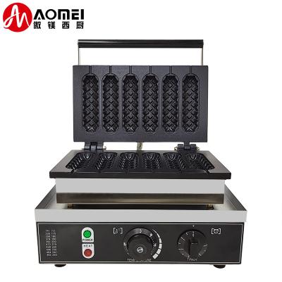 Chine 6 en 1 Commercial électrique bâton Waflera Boulanger ustensiles de cuisine Snack Hot Dog Waffle Machine 7,5 KG à vendre