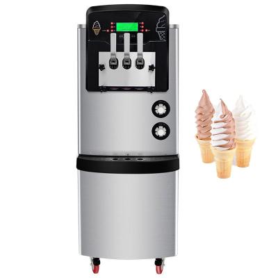 China 304 Food Grade Stainless Steel Commercial Soft Serve Ice Cream Maker with Three Flavors for sale