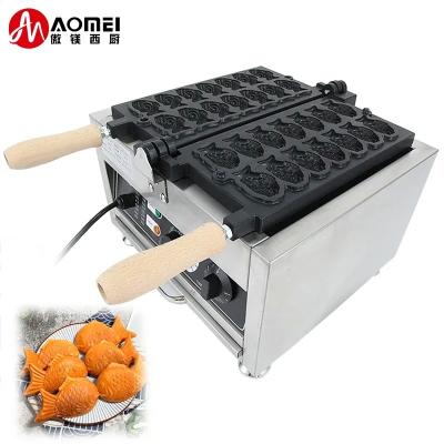 China Taiyaki Machine 14pcs/plate Electric LPG Type Fish Waffle Maker for Mini Taiyaki for sale