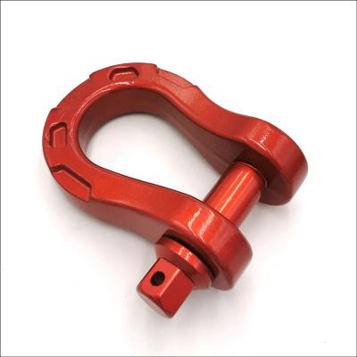 China Heavy Industry Forged High Duty Customized Red Aluminum 5t Screw Pin D-Shackle for sale