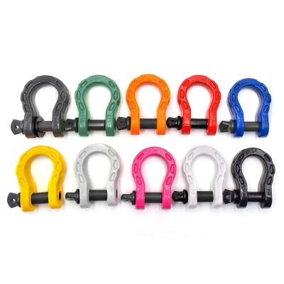 China Heavy Industry Factory Price Colorful Colors 8t Forged Mega Shackle For Towing for sale