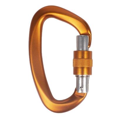 China Heavy Industry JENSAN 25KN High Quality Aluminum Ultralight Locking Rising Carabiner for Outdoor for sale