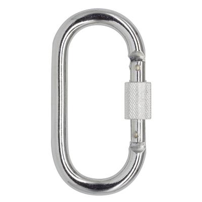 China Equipment Accessories JENSAN Custom 23kN Forgd Screw Lokcing High Tensile Steel Carabiner/Fall Protection Harness/Safety Belt For Fall Protection for sale