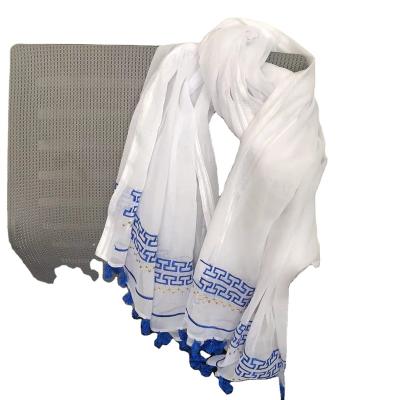 China Multifunctional African Shawl Embroidered Scarf Hijab Scarves Shawl For Women Arab Turban Scarf Muslim Turban for sale