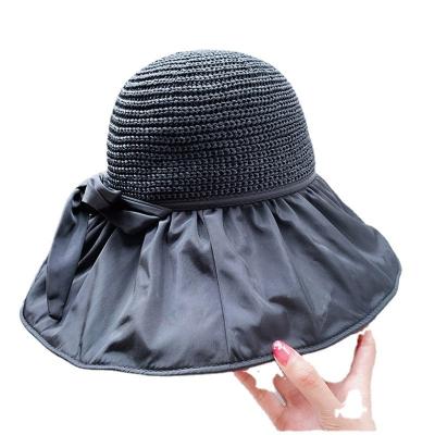 China Fashion\Comfortable\Durable factory wholesale Wide Brimmed Sunscreen Women Summer Straw Sun Fisherman Sun Visor Beach Hat for sale