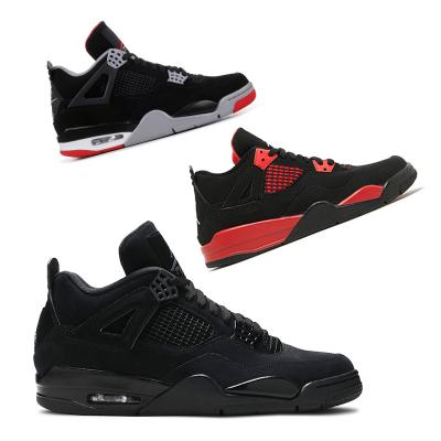 China High Quality Famous Brand EVA Spot AJ 4 Retro Men's Basketball Shoes Walking Shoes Retro 4 “RED THUNDER” Sneakers for sale