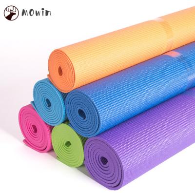 China Custom Eco-Friendly Good Quality Gym 6mm PVC Print Yoga Mat 3mm Round 4mm 5mm 6mm 8mm With Carry Strap for sale