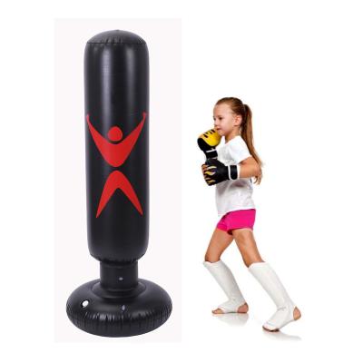 China PVC Vertical Adult Inflatable Sandbag Kids Fitness Boxing Column Vertical Tumbler Sandbag for sale