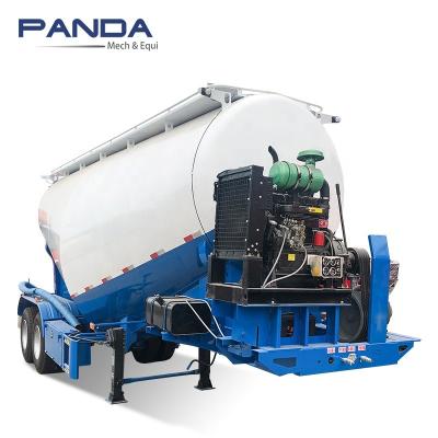 China Truck Trailer 30t Cement Silo Bulk Powder Truck Material Tanker Semi Trailer For Sale for sale