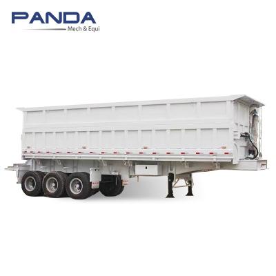 China Coal Truck Trailer U Type 3 Axle Trailer Link Side Tipper Dump Trailer For Sale for sale