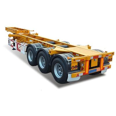 China Skeleton Truck Trailer Gooseneck Tank Container Chassis Trailer For 20ft And 30 Foot ISO Tank Container 2/3 Axles for sale