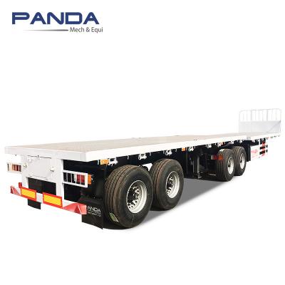 China Double Axles Super Flatbed Container Link Flatbed Inter Trailer Truck Semi Trailer for sale