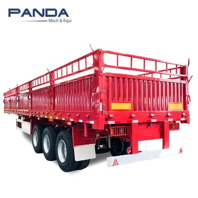 China Other trailers good quality 3 axle 40 ton drop semi log box van cargo barrier truck trailer for sale for sale