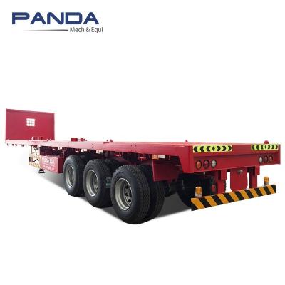 China Truck Trailer PANDA 48ft 50 ton 60ft flatbed headboard semi trailer for sale Kenya for sale