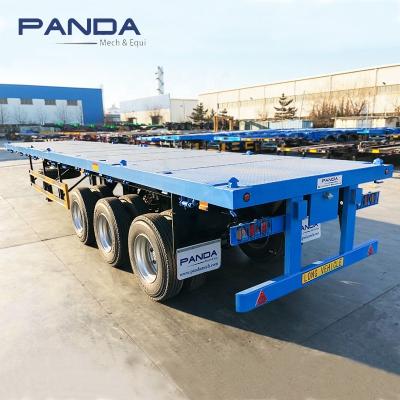 China Hot Selling Flatbed Semi Truck Trailer 40ft Flatbed Trailer Container Trailer Malaysia for sale