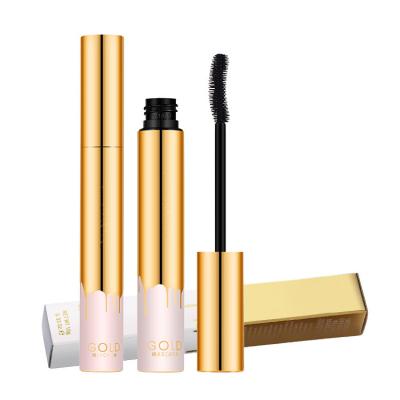 China 2018 Thick curling mascara long lasting water resistant lengthening fiber mascara cylinder gold tube for sale