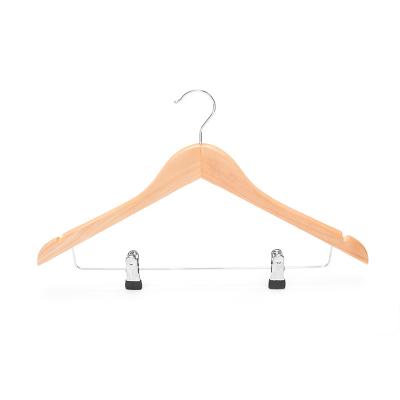 China Behind Doors/On Walls Assessed Supplier XINDA Custom Logo Brand Set Fashion White Wood Shop Hangers for Clothes for sale