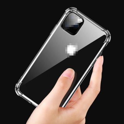 China Anti-fall 1.0 mm X XS XR 11 12 note 20airbags TPU mini phone case soft transparent TPU covers for iphone 12 pro samsung max s21 s20 for sale