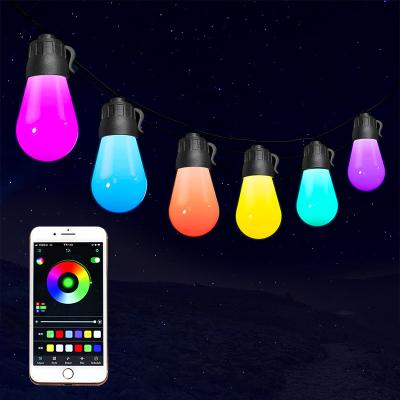 China Colorful LED String Light Backyard Patio Decoration String Light with LED Outdoor Christmas Edison Bulbs Commercial Grade Weatherproof led bulb light for sale