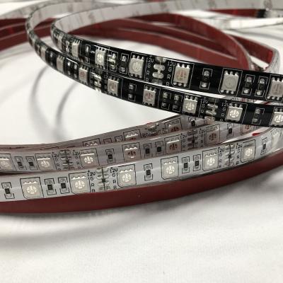 China Waterproof LANDSCAPE DC12V SMD5050 RGB 60leds/m LED Strip Light White&Black PCB Board IP65 Factory Wholesale for sale