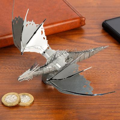 China DIY Toy Harry Potter Gringotts Cartoon Dragon 3D Alloy Metal Glueless Puzzle Assembled Around Model for sale