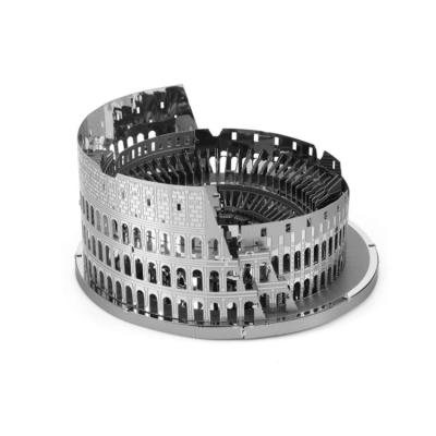 China Full Metal Ancient Cartoon Toy DIY Wrought Iron Colosseum Building 3D Puzzle Assembly Model for sale