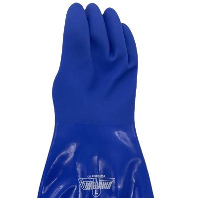 China Anti-Slip PVC Working Seamless Glove Maximum Oil Resistant And Anti-Slip for sale