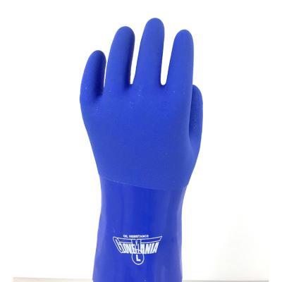 China Factory Sale PVC Anti Skid Hot Oil Resistant Leather Working Safe Gloves for sale