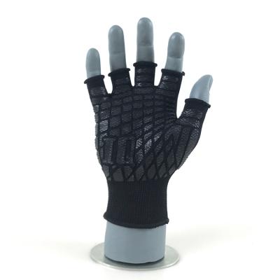 China Factory Price Cheap Anti-cut IQ Half Finger Exposed Non-Slip PVC Knit Glove Knitted Hat And Gloves Rubber Gloves for sale