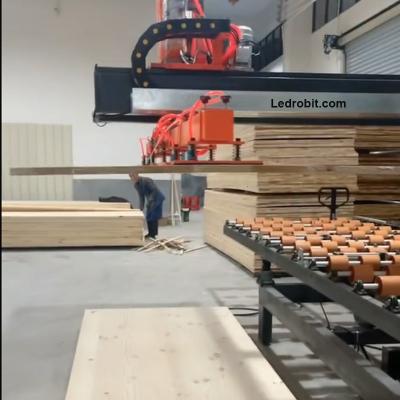 China Fully Automatic Wooden Board Loading Conveyor CNC Loading Unloading Conveyor System for sale