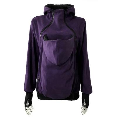 China Maternity 2in1 Pregnancy and Anti-pilling Women's Low-key Nursing Hoodies with Zipper Winter Pregnant Outwear for sale