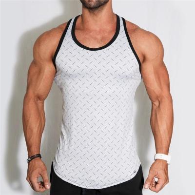 China 2019 new design men's printing smooth tops muscle man gym tops china wholesale for sale