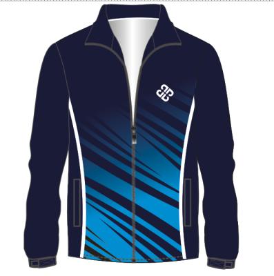 China Breathable Sublimation Team Track Customized Sports Jacket for sale