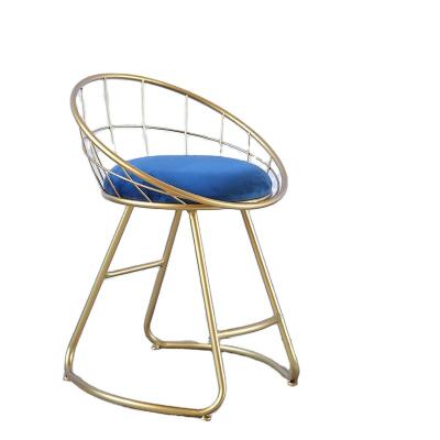 China Stable Helm Chair With Rose Gold Metal Frame Luxury Round Back Rest Chair Upholstered Chairs for sale