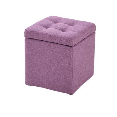 China Adjustable Modern Household Stool (Other) Storage Stool Square Foot Stool With Button Design for sale