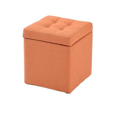 China (Other) Adjustable Modern Household Square Stepping Stool Storage Stool With Button Design for sale