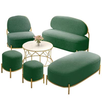 China 2022 Modern Velvet Sofa Sets Wholesale Furniture Modern Pink Green Sofa Chair Armchair With Gold Legs for sale