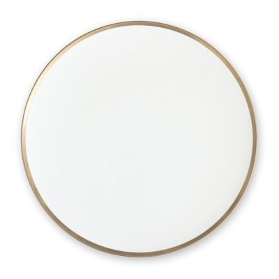 China Viable Wholesale Cheap Luxury China Dinner Plate Ceramic Dish Wedding Bone China Bread Dish With Gold Rim for sale