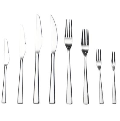 China Cheap Viable Restaurant Flatware Set Silver Dinnerware Spoon Knife Stainless Steel Forks And Cutlery for sale