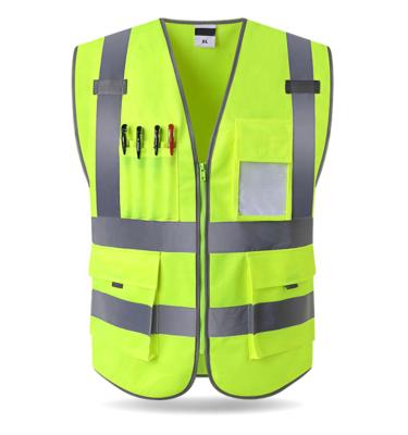 China Wholesale Custom Made Breathable Green Reflective Marks Safety Vest for sale