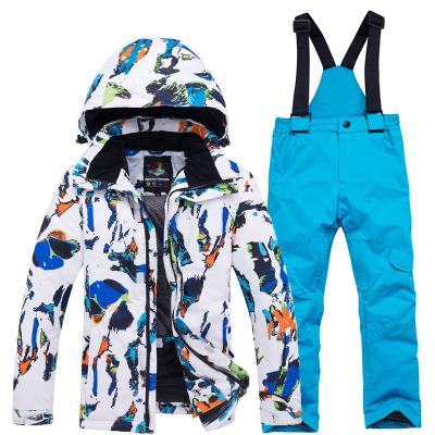 China Breathable Polyester Fabric For Custom Men Winter Snowboarding Ski Suit Windproof Waterproof Snow Wear Jacket With Hoodie for sale