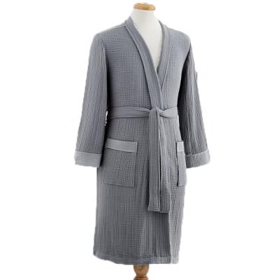 China Wholesale Super Soft Cotton QUICK DRY Bathrobes .100% Cotton Spa Ladies White Gray Bathrobe Custom for sale