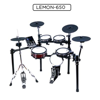 China Digital Drum T650 Mesh Lemon Drum 9 Piece Head Head Wooden Mesh Trap Set Electronic Drum Kit for sale